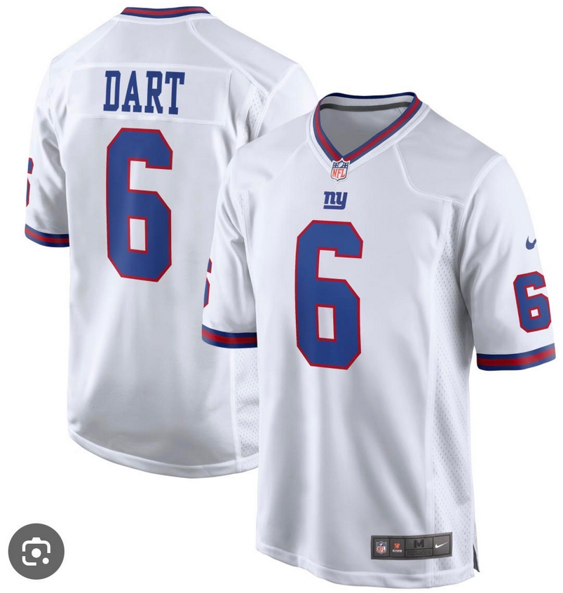 Men 2026 New York Giants #6 Dart white Nike Limited NFL Jersey
